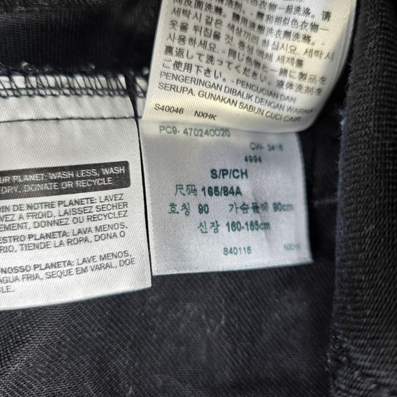 Levis Trucker Denim Jacket Mens Small Mens Black Classic Jean Jacket - Picture 11 of 12